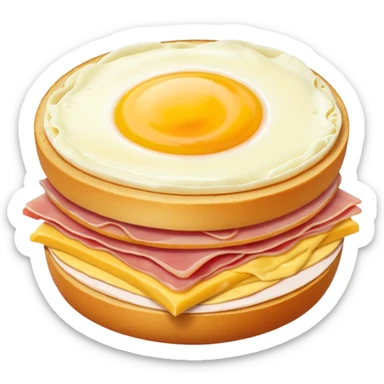 egg cheese and ham sticker
