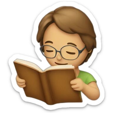 Reading books sticker