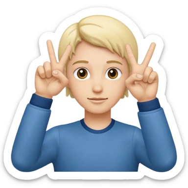 Yvl handsign, with both hands sticker