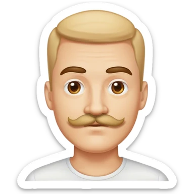 super realistic adolf hitler with square mustache sticker