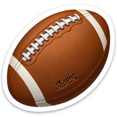 football emoji slightly tilted for a dynamic look sticker
