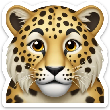 Leopar desenli kalp sticker