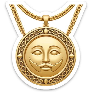 hippie logo necklace sticker