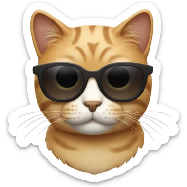 Cat with sunglasses sticker