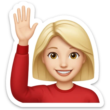 carita saludando  sticker