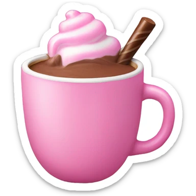 Pink hot chocolate  sticker