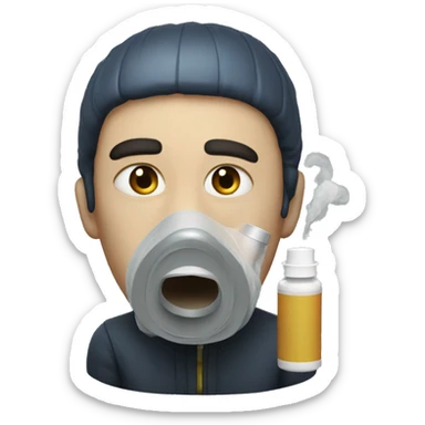 International art thief with an inhaler sticker