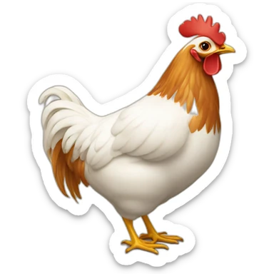Poule dans un oeuf sticker
