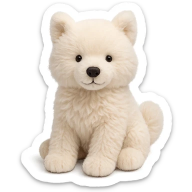 jellycat stuffed plush samoyed puppy sticker