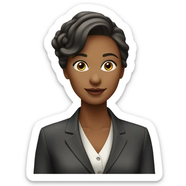 a young, elegant woman in a sophisticated business setting. 
  sticker