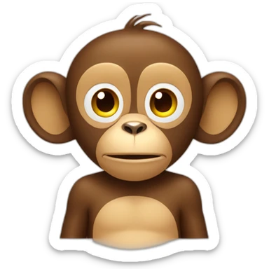 monkey presses on hear icon sticker
