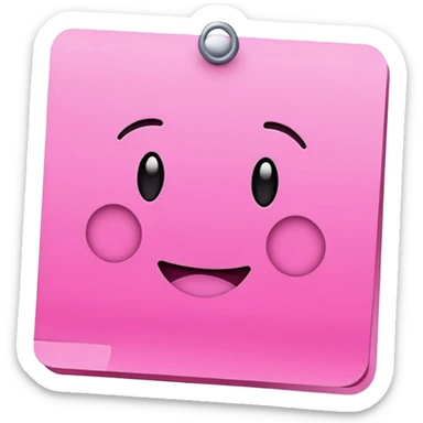 pink sticky note sticker