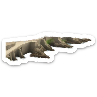 An image of the costal basque village named Mutriku, Spain sticker