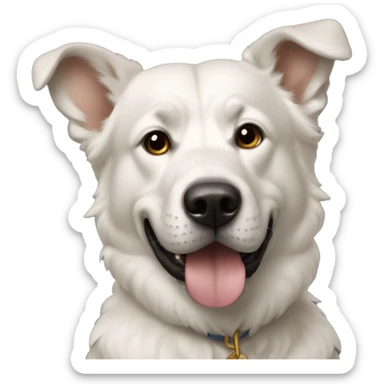 perro a la mitad sticker