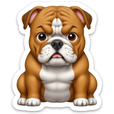 Bulldog and  sticker