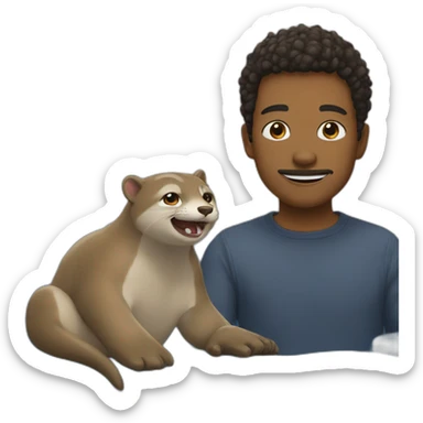 Dabi avec une loutre sticker