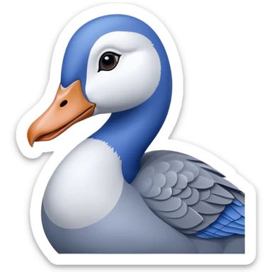 Blue Goose goose with issues  sticker