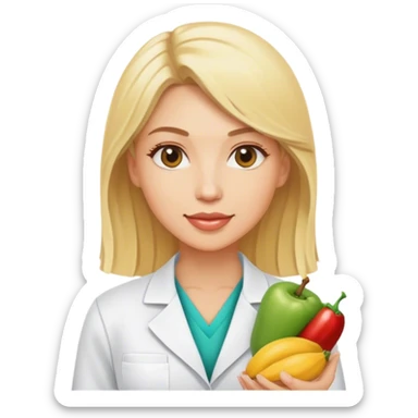 blonde nutritionist, healthy sticker
