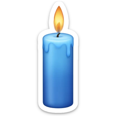 blue candle sticker