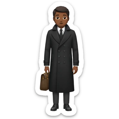 black overcoat sticker