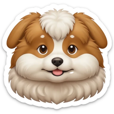 cute doggy lay down sticker