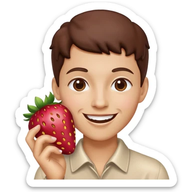 Fresas con chocolate y yo  sticker