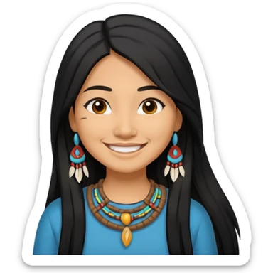 Create an Maliseet First Nation woman emoji based on my pictures sticker