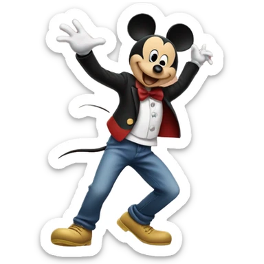 Mickey Mouse dancing  sticker