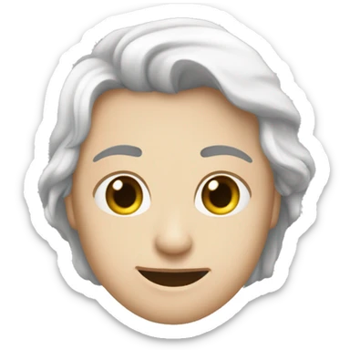 Белая девушка с черными длинными волосами и пухлыми губами sticker