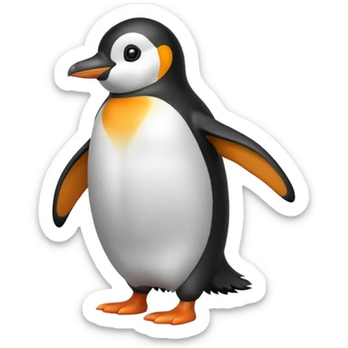 Penguin waddling sticker