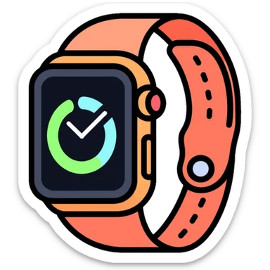 Apple brand smartwatch tracking rice consumption sticker