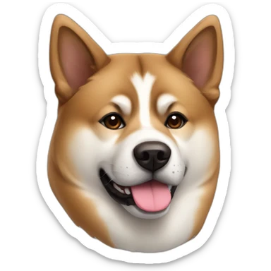Brown American Akita sticker