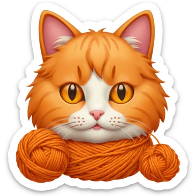 Knitting cat  sticker