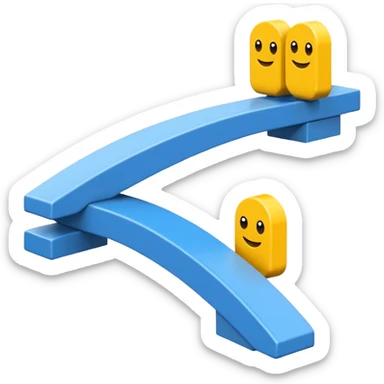 Nur drei Balken zur Seite oben blau in der Mitte weiß und dann unten gelb sticker