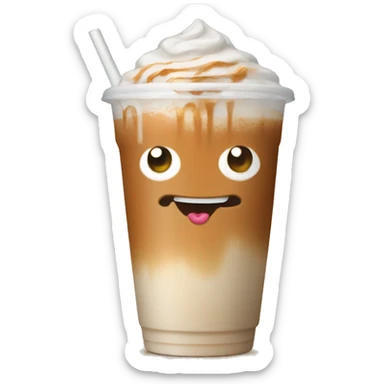 an iced caramel latte  sticker