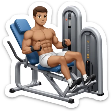athlete using abductor-machine gym sticker