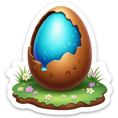 magical poop easter cosmic egg landscape  sticker