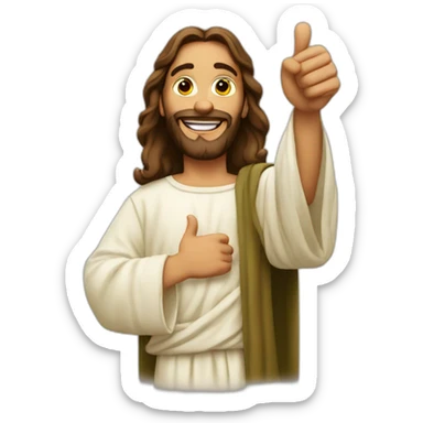 Jesus Christ Thumbs up sticker