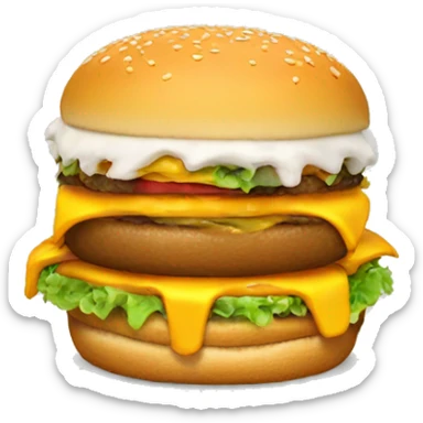 Donald trump eating McDonalds burger sticker