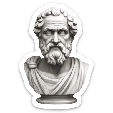 Marble bust of ancient greek philosopher sticker