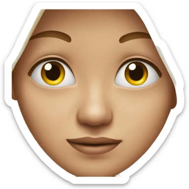 side profile of someone side-eyeing the camera sticker