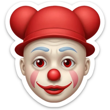 depressed clown sticker