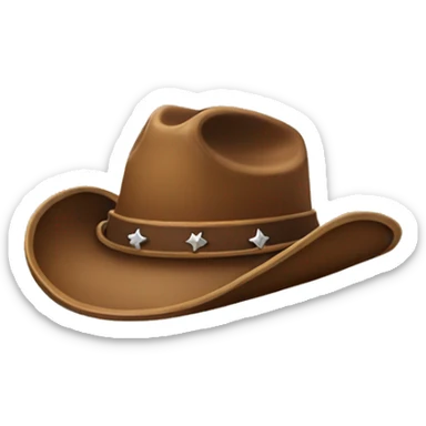 Cowboy hat facing to the left sticker