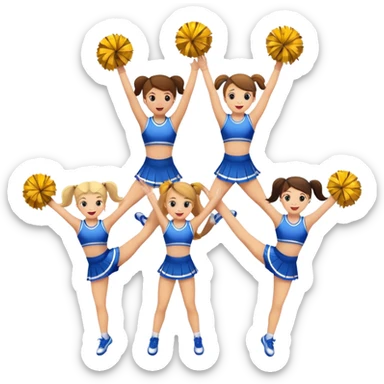 All star cheer stunt group doing a stunt sticker