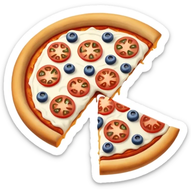 Part de pizza de couleur de la France sticker
