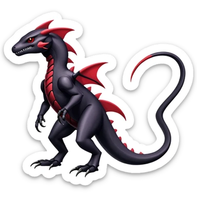 Shiny Gothic Edgy epic Salandit-Genesect-Miraidon-Fakémon-hybrid-creature (full body)  sticker