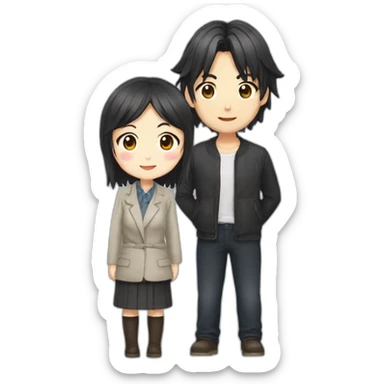 Megumi Fushiguro et Yuji en couple sticker