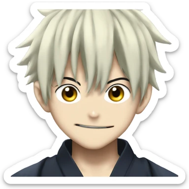 Satoru gojo from jujutsu kaisen winking sticker