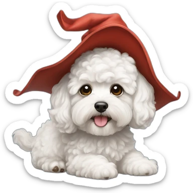 sorcerer white maltipoo sticker