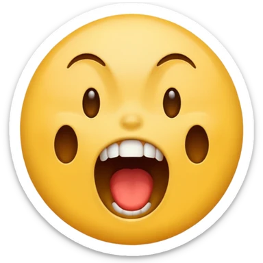 Screaming emoji sticker